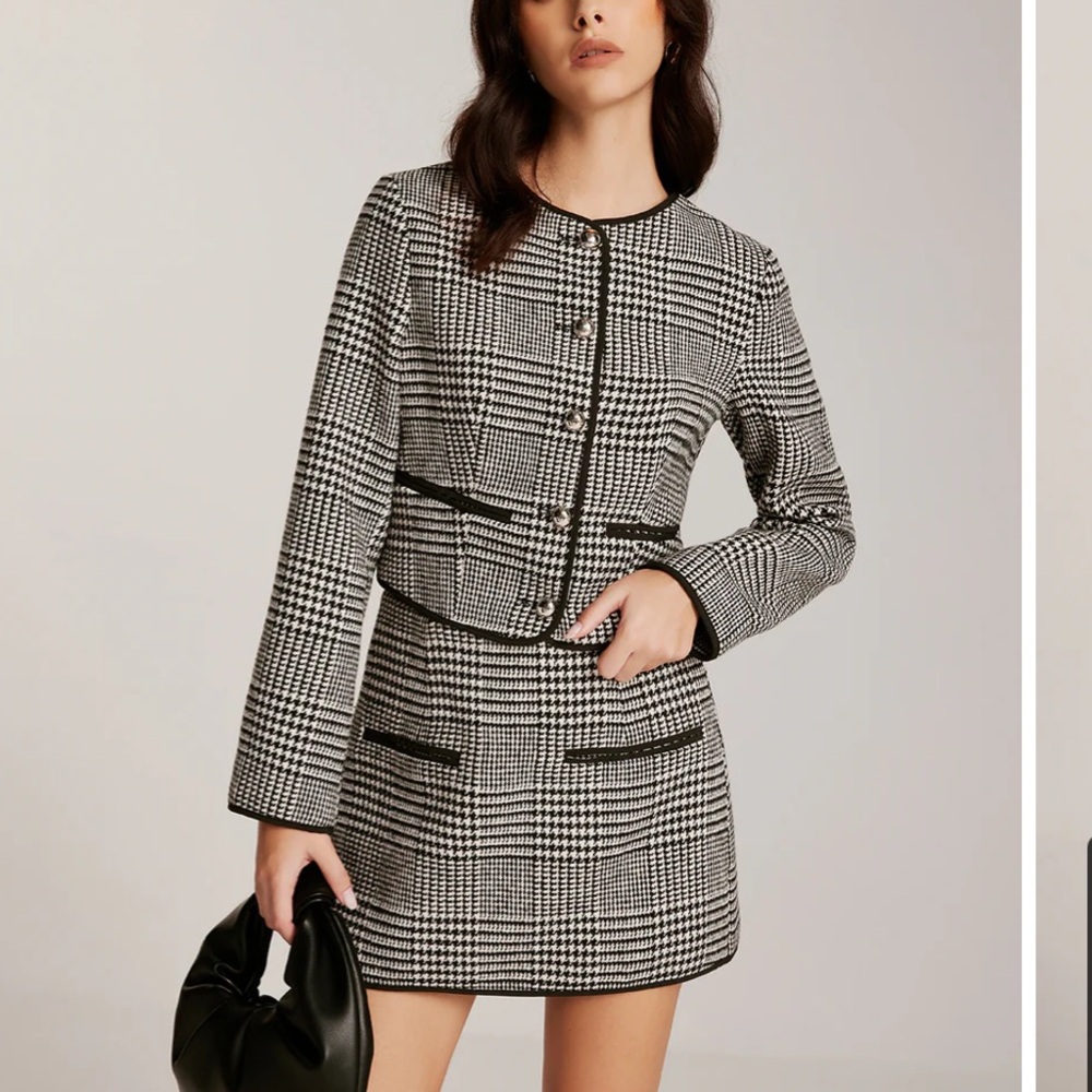 Commense houndstooth skort/jacket set -